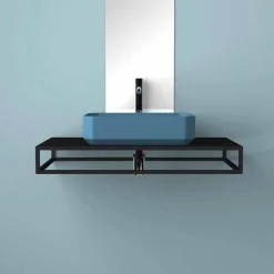 Viadurini Bathroom Keramikwaschbecken-Moderne Aufsatzspüle aus italienischer Keramik, Zulimo