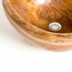 Viadurini Bathroom Holzwaschbecken-Moderne Aufsatzspüle aus natürlichem Teakholz Vigevano