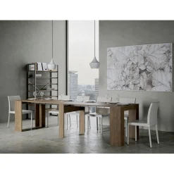 Viadurini Living Ausziehbarer Konsolentisch-Moderne ausziehbare Konsole 296 cm aus Melaminholz, hergestellt in Italien – Ariella