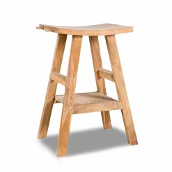 Viadurini Bathroom Badmöbel Hängend-Moderne Badezimmerkonsole aus natürlichem Teakholz mit seitlichen Haken - Zacary