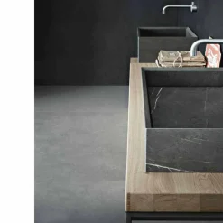 Viadurini Bathroom Badmöbel Stehend-Moderne Badezimmerzusammensetzung von Möbeln mit Bodendesign Hergestellt in Italien - Farart6