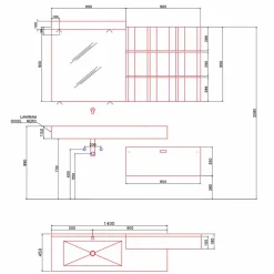 Viadurini Bathroom Badmöbel Stehend-Moderne Badezimmerzusammensetzung von Möbeln mit Bodendesign Hergestellt in Italien - Farart6
