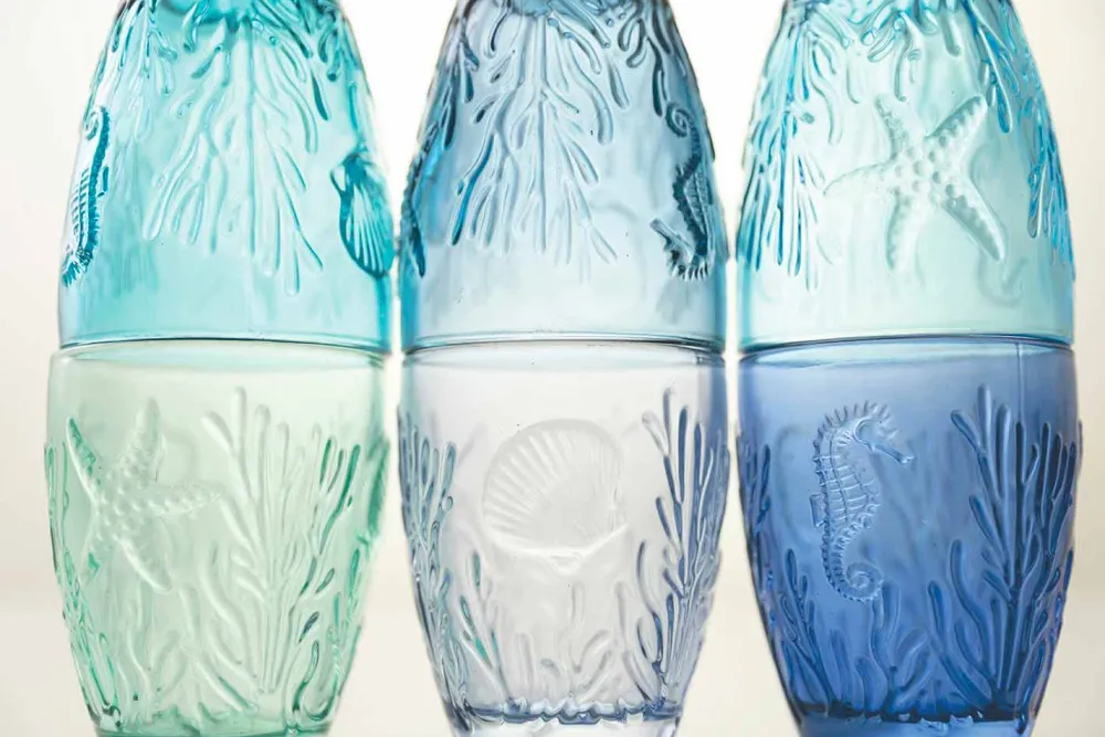 Viadurini Kitchen Gläser Set-Moderne blau gefärbte Gläser 12 Stück Water Service - Mazara