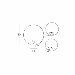SLIDE Moderne Tischlampen-Moderne Boden- / Tischlampe Globus, hergestellt in Italien