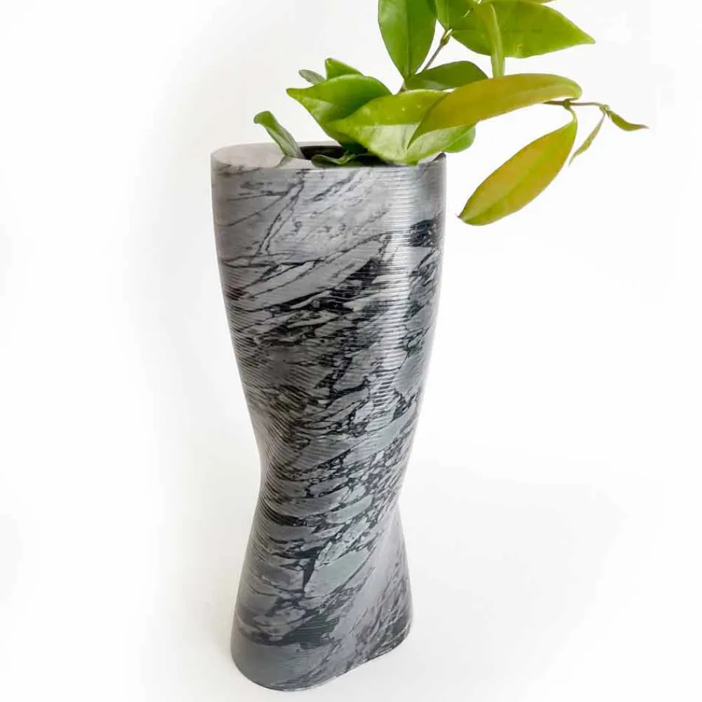 Viadurini Living Deko Vasen-Moderne dekorative Vase aus Bardiglio Fiorito Marmor Made in Italy - Dido