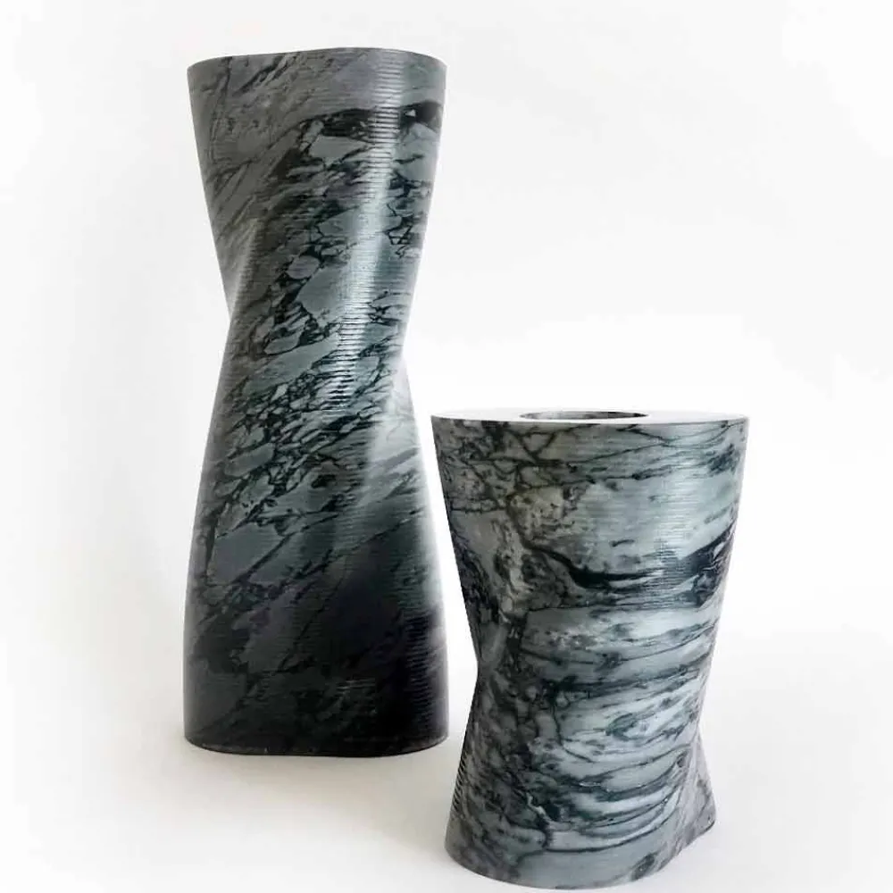 Viadurini Living Deko Vasen-Moderne dekorative Vase aus Bardiglio Fiorito Marmor Made in Italy - Dido