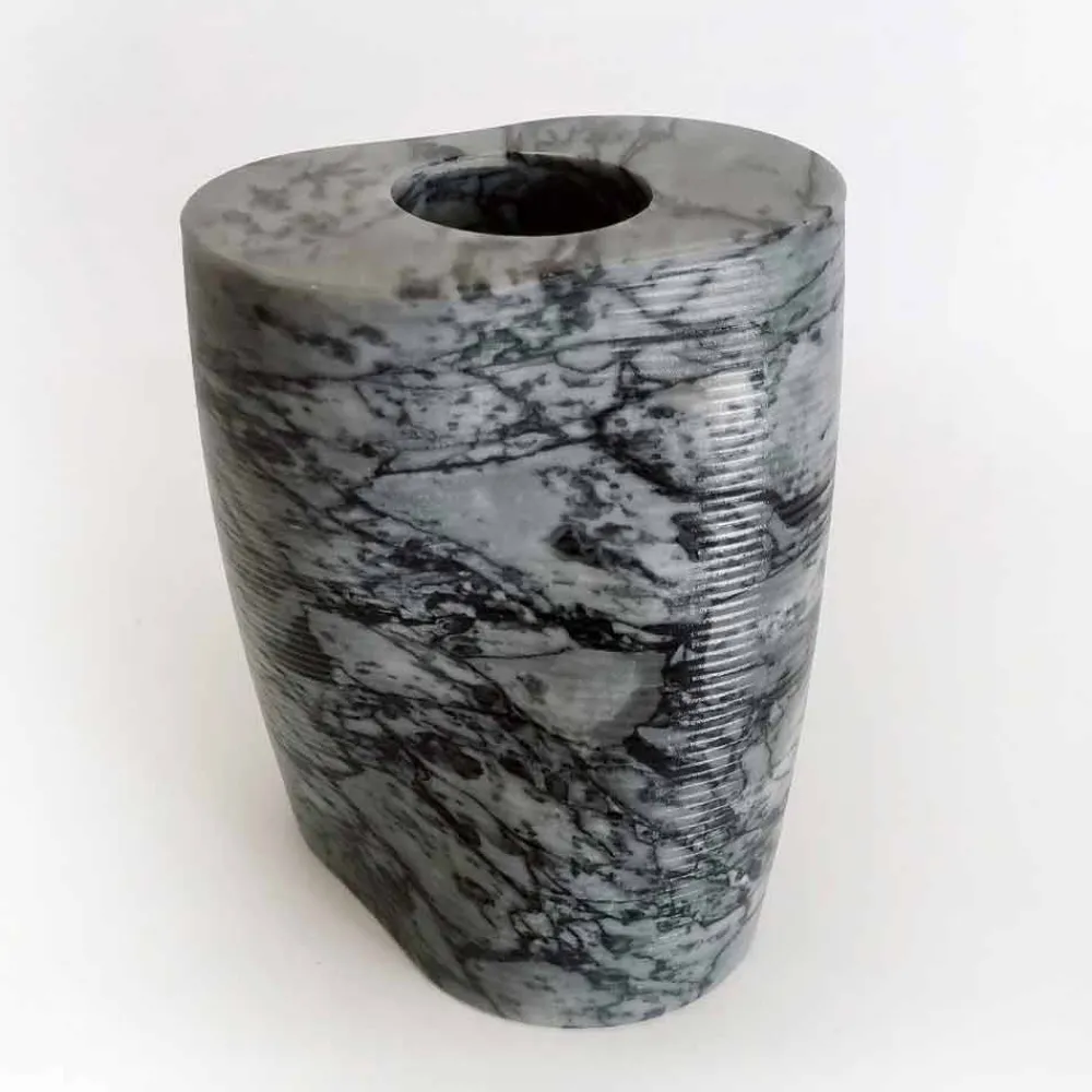 Viadurini Living Deko Vasen-Moderne dekorative Vase aus Bardiglio Fiorito Marmor Made in Italy - Dido