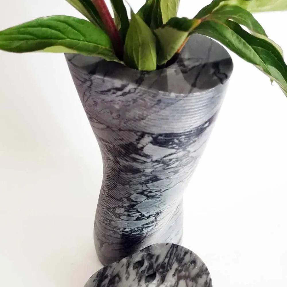 Viadurini Living Deko Vasen-Moderne dekorative Vase aus Bardiglio Fiorito Marmor Made in Italy - Dido