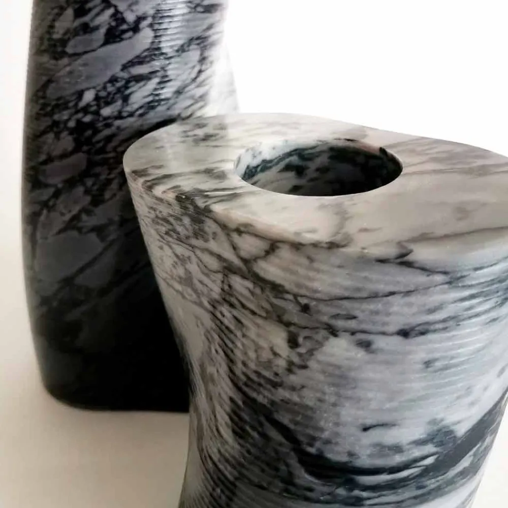 Viadurini Living Deko Vasen-Moderne dekorative Vase aus Bardiglio Fiorito Marmor Made in Italy - Dido