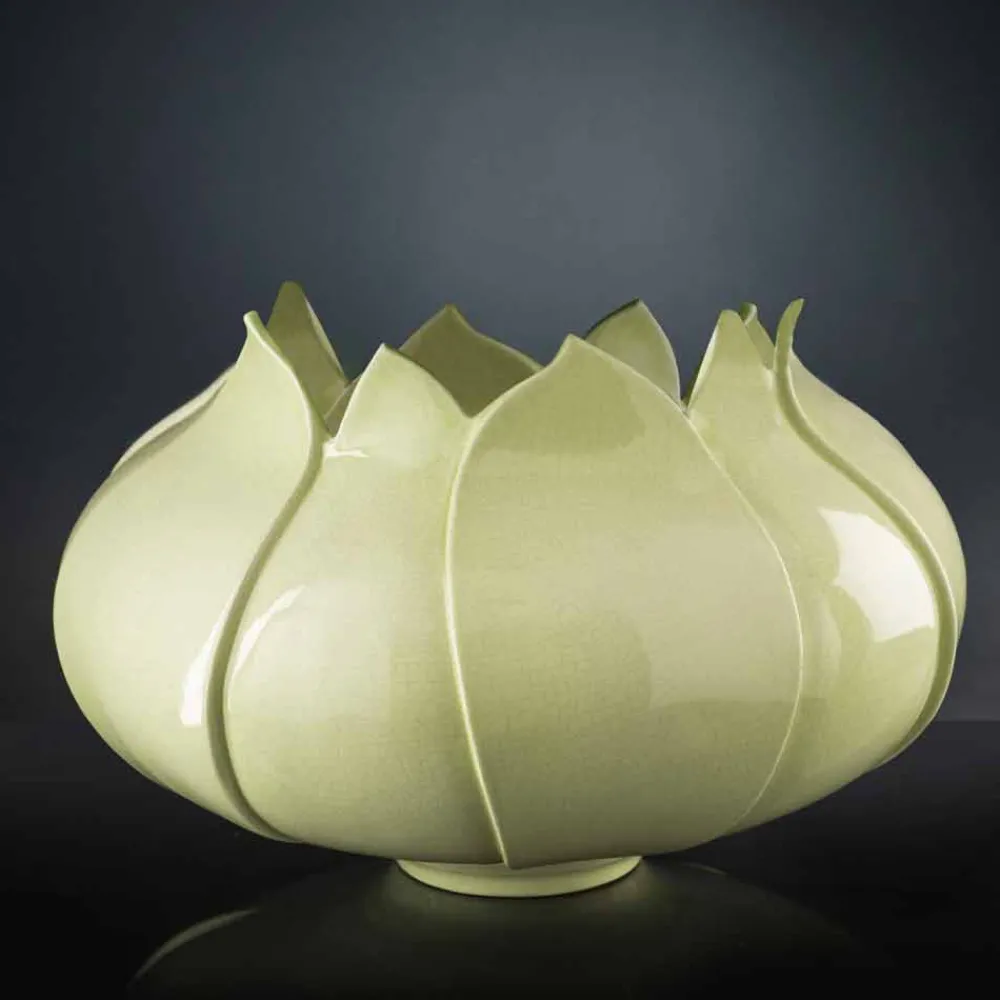 Viadurini Living Deko Vasen-Moderne dekorative Vase aus farbiger Keramik, handgefertigt in Italien - Onyx