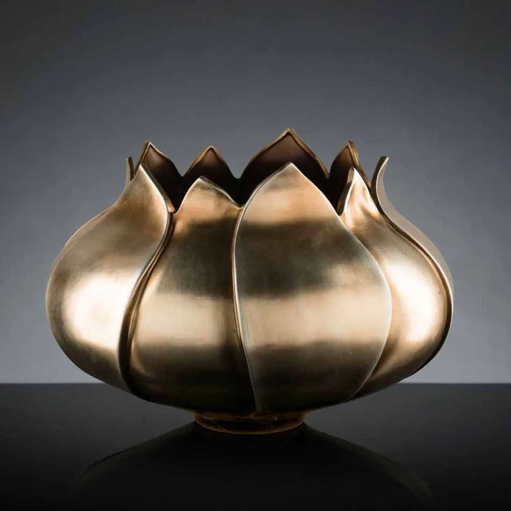 Viadurini Living Deko Vasen-Moderne dekorative Vase aus farbiger Keramik, handgefertigt in Italien - Onyx