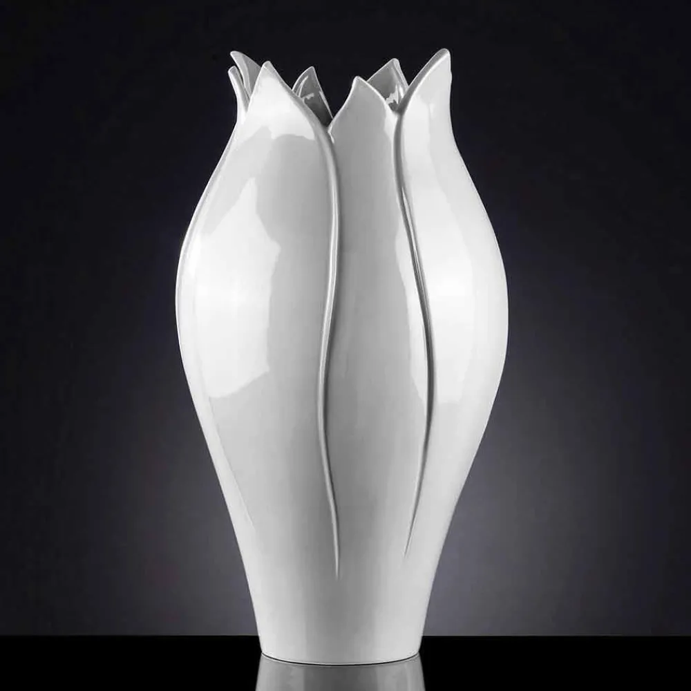 Viadurini Living Deko Vasen-Moderne dekorative Vase aus farbiger Keramik, handgefertigt in Italien - Onyx