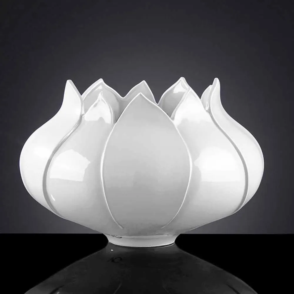 Viadurini Living Deko Vasen-Moderne dekorative Vase aus farbiger Keramik, handgefertigt in Italien - Onyx
