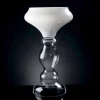Viadurini Living Deko Vasen-Moderne dekorative Vase aus weißem und transparentem Glas Made in Italy - Vulcano