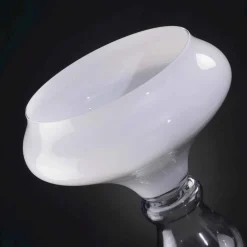 Viadurini Living Deko Vasen-Moderne dekorative Vase aus weißem und transparentem Glas Made in Italy - Vulcano