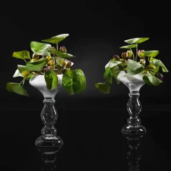 Viadurini Living Deko Vasen-Moderne dekorative Vase aus weißem und transparentem Glas Made in Italy - Vulcano