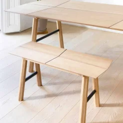 Viadurini Living Moderne Wohnzimmerbank-Moderne Designbank aus Eschenholz mit furniertem Sitz - Andria