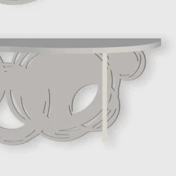 Viadurini Living Konsolentisch Flur-Moderne Designkonsole aus Sand und beige Holz für die Wandmontage - Orbit