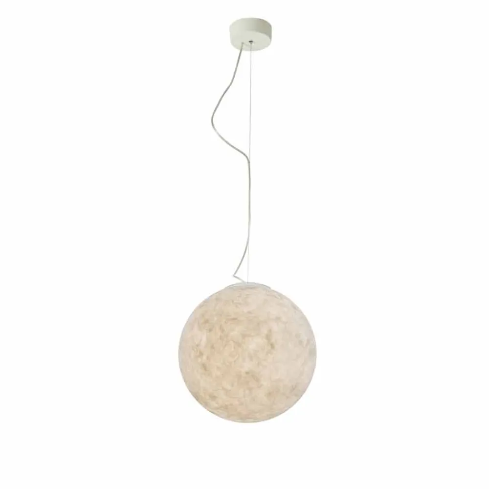 In-es.artdesign Moderne Pendelleuchten-Moderne Design-Leuchter Weißer Mond in Nebulite