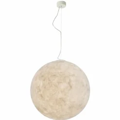 In-es.artdesign Moderne Pendelleuchten-Moderne Design-Leuchter Weißer Mond in Nebulite