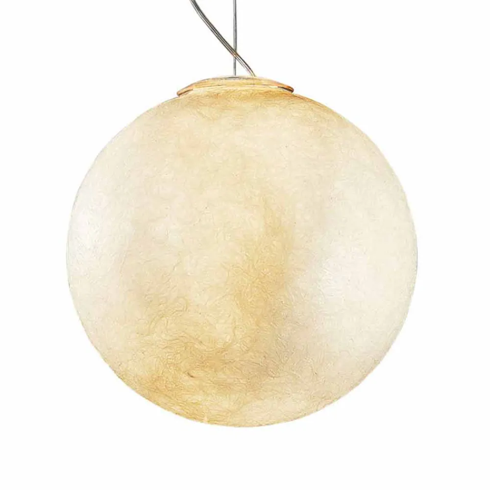 In-es.artdesign Moderne Pendelleuchten-Moderne Design-Leuchter Weißer Mond in Nebulite