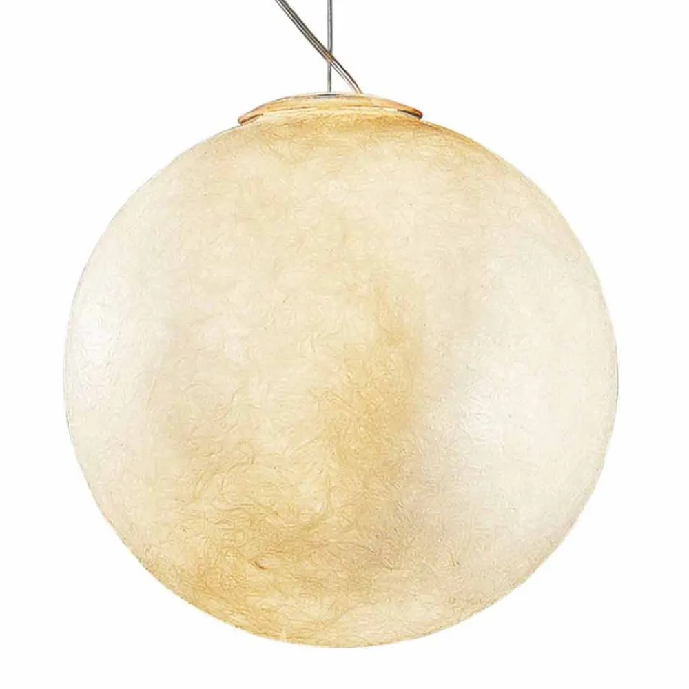 In-es.artdesign Moderne Pendelleuchten-Moderne Design-Leuchter Weißer Mond in Nebulite