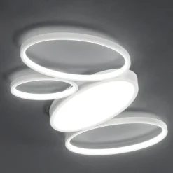 Viadurini Lighting Moderne Deckenleuchten-Moderne dimmbare LED-Deckenlampe aus weißem oder goldenem Metall - Raissa