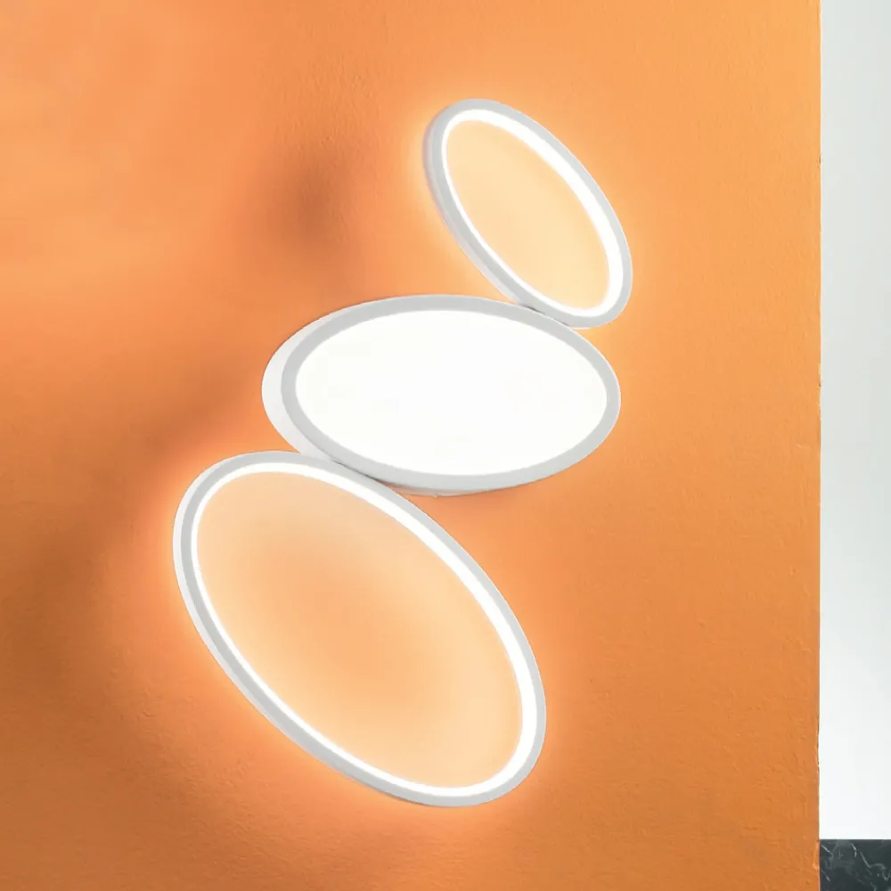 Viadurini Lighting Moderne Deckenleuchten-Moderne dimmbare LED-Deckenlampe aus weißem oder goldenem Metall - Raissa