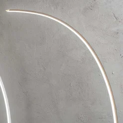 Viadurini Lighting Moderne Stehlampen-Moderne dimmbare LED-Stehlampe aus schwarzem, goldenem oder weißem Metall - Gondola