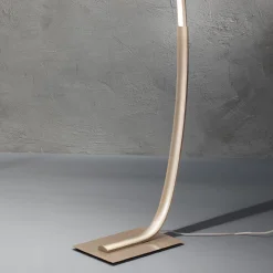 Viadurini Lighting Moderne Stehlampen-Moderne dimmbare LED-Stehlampe aus schwarzem, goldenem oder weißem Metall - Gondola