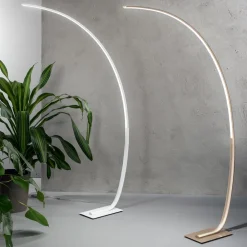 Viadurini Lighting Moderne Stehlampen-Moderne dimmbare LED-Stehlampe aus schwarzem, goldenem oder weißem Metall - Gondola