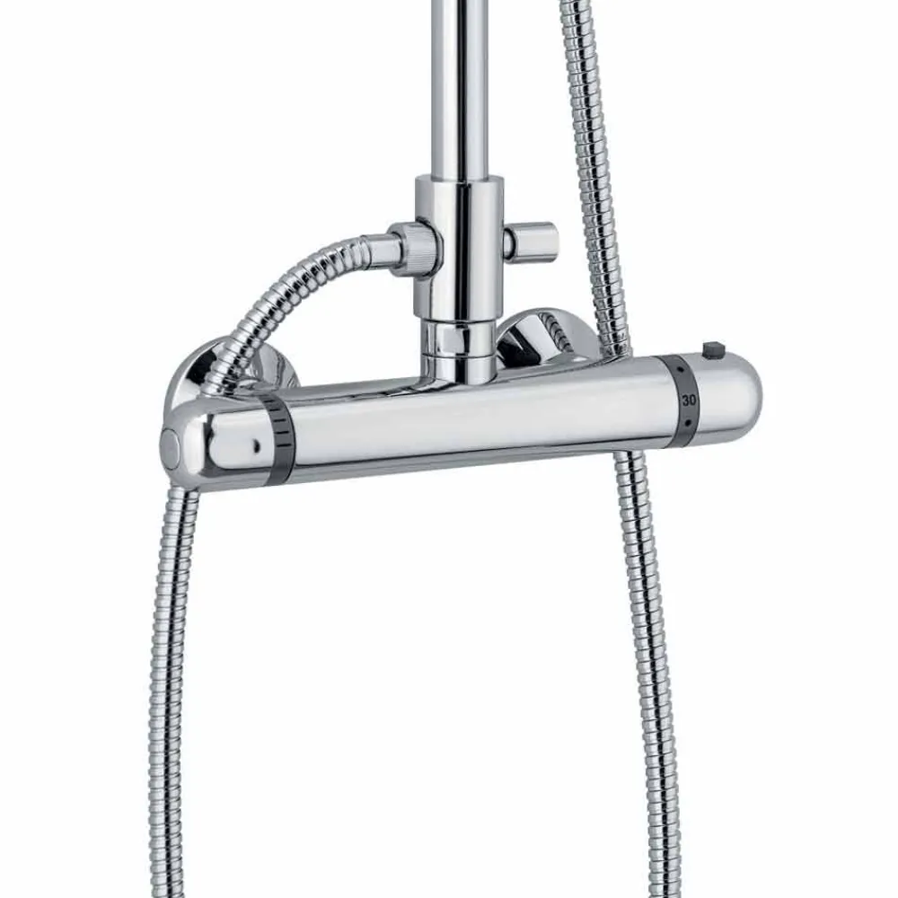 Viadurini Taps Duschsäulen-Moderne Duschsäule in Messing Chrom Finish Made in Italy - Gallo