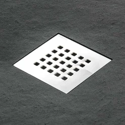 Viadurini Bathroom Rechteckige Duschwannen-Moderne Duschwanne 120x80 in Harz-Effekt Stein und Stahl - Domio