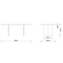 Viadurini Living Esstische Nach Mass|Esstische-Moderne Eiche Esstisch in Italien 200x100cm Paul gemacht