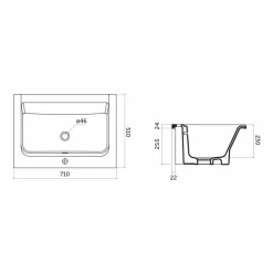 Viadurini Bathroom Keramikwaschbecken-Moderne Einlochspüle aus weißer oder farbiger Keramik Panama