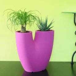 Viadurini in the Garden Gartenideen-Moderne farbige Gartenvase aus Polyethylen Made in Italy - Flowes