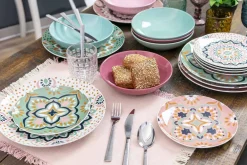 Viadurini Kitchen Gläser Set-Moderne farbige Glas dekorierte Gläser, die Wasser 12 Stücke dienen - mischen