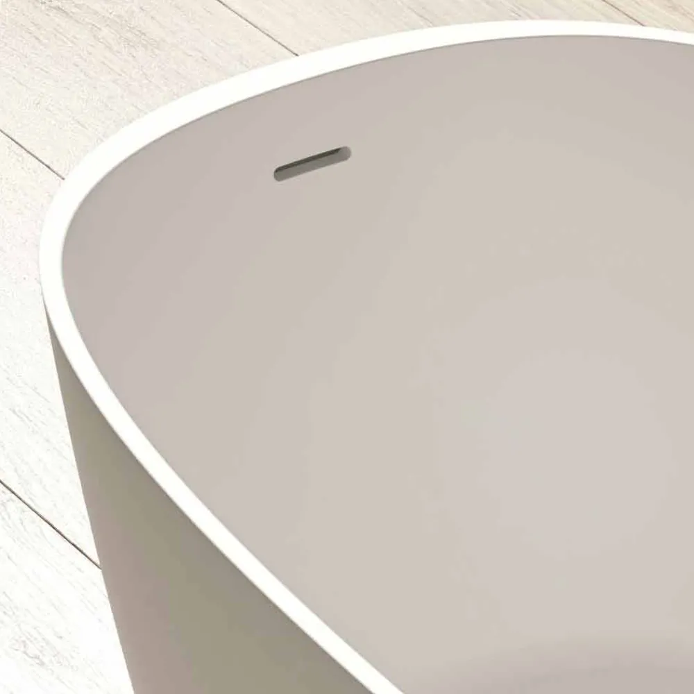 Viadurini Bathroom Freistehende Badewannen-moderne Freestanding Badewanne Solid Surface Design glänzend/ matt - Velo