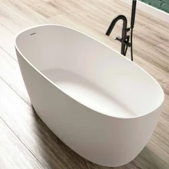 Viadurini Bathroom Freistehende Badewannen-moderne Freestanding Badewanne Solid Surface Design glänzend/ matt - Velo