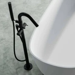 Viadurini Bathroom Freistehende Badewannen-moderne Freestanding Badewanne Solid Surface Design glänzend/ matt - Velo