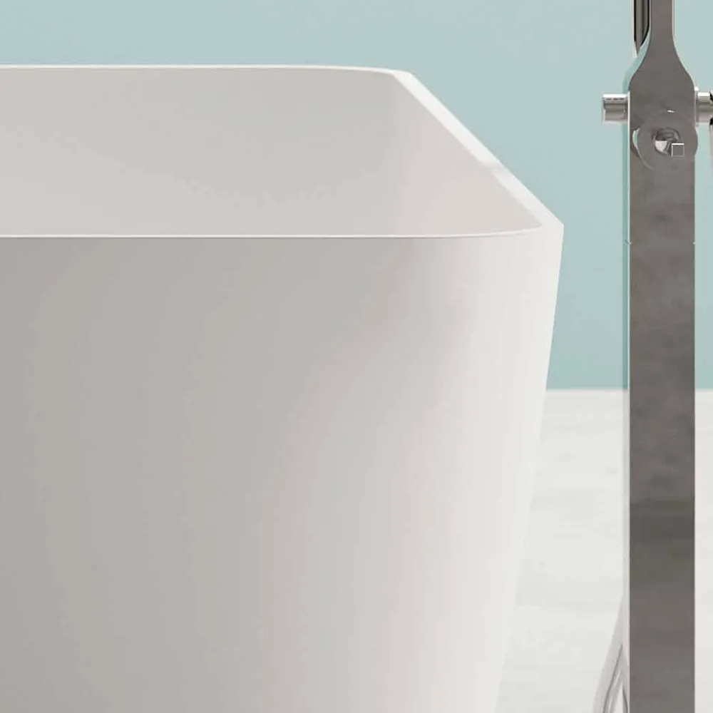 Viadurini Bathroom Freistehende Badewannen-moderne freistehende Badewanne weiss matt/ glänzend, - Face