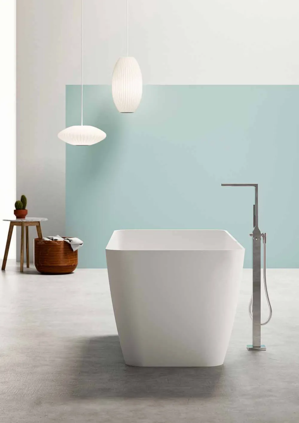 Viadurini Bathroom Freistehende Badewannen-moderne freistehende Badewanne weiss matt/ glänzend, - Face