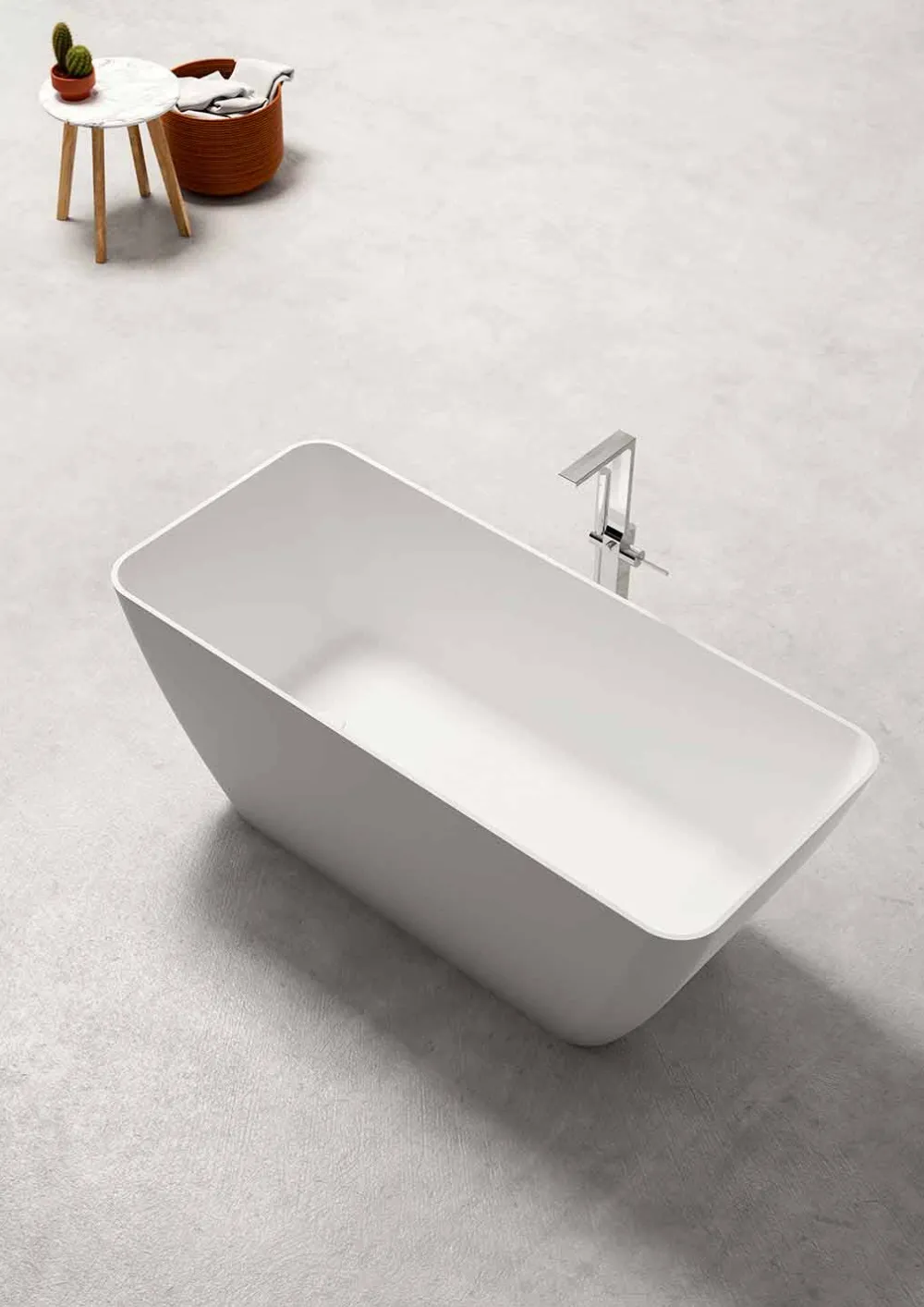 Viadurini Bathroom Freistehende Badewannen-moderne freistehende Badewanne weiss matt/ glänzend, - Face