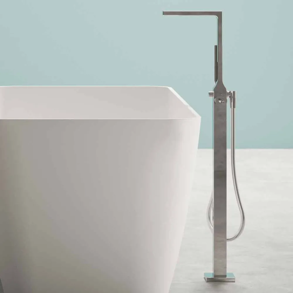 Viadurini Bathroom Freistehende Badewannen-moderne freistehende Badewanne weiss matt/ glänzend, - Face