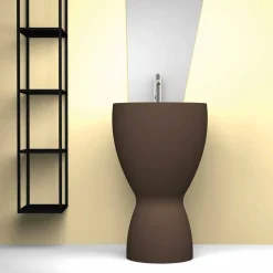 Viadurini Bathroom Keramikwaschbecken-Moderne freistehende Spüle in Keramik made in Italy, Basile