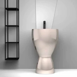 Viadurini Bathroom Keramikwaschbecken-Moderne freistehende Spüle in Keramik made in Italy, Basile