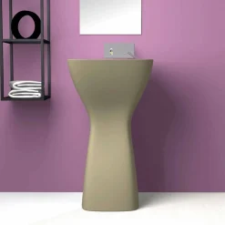 Viadurini Bathroom Keramikwaschbecken-Moderne freistehende Spüle in Keramik made in Italy, Firmino