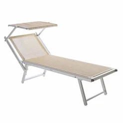 Viadurini in the Garden Sonnenliegen-Moderne Garten Chaiselongue mit Sonnenschirm und liegender Rückenlehne - Arnold