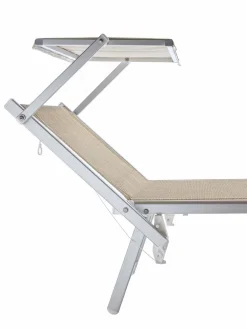 Viadurini in the Garden Sonnenliegen-Moderne Garten Chaiselongue mit Sonnenschirm und liegender Rückenlehne - Arnold