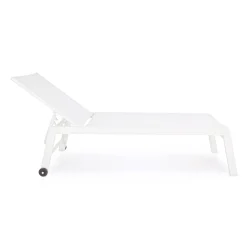 Viadurini in the Garden Sonnenliegen-Moderne Gartenliege aus Aluminium mit Rädern für den Außenbereich - Franz